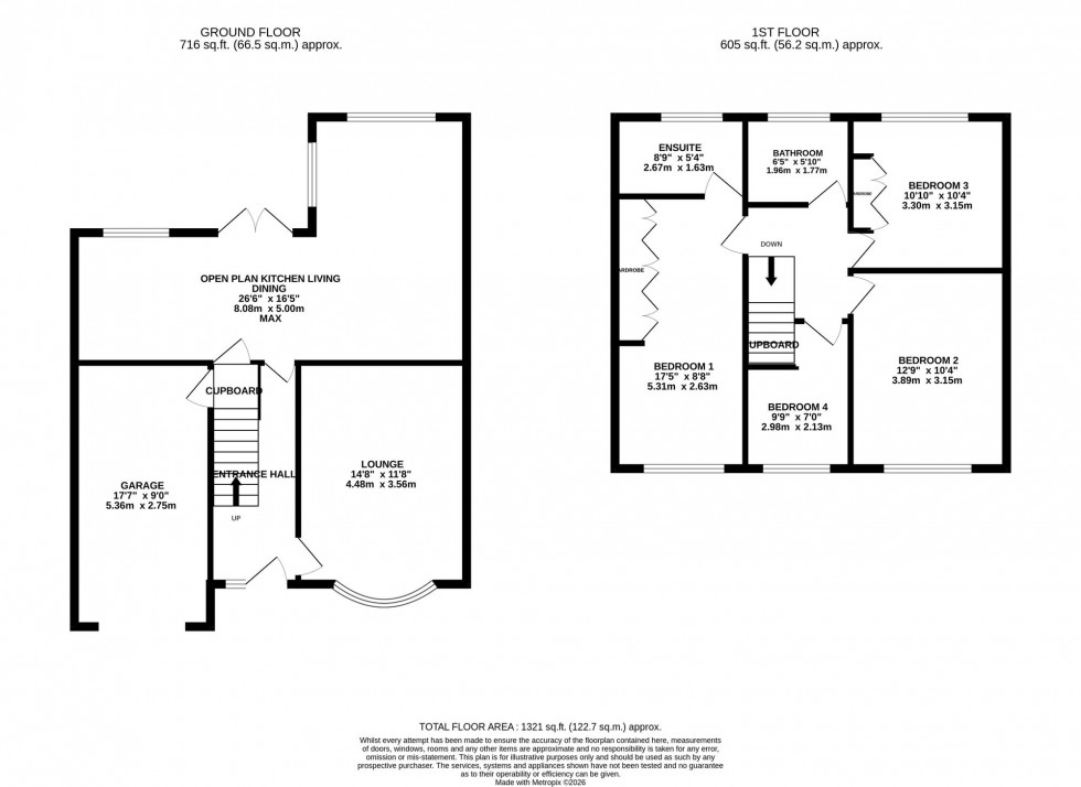 Floorplan for Kettleshulme Way, Poynton, SK12