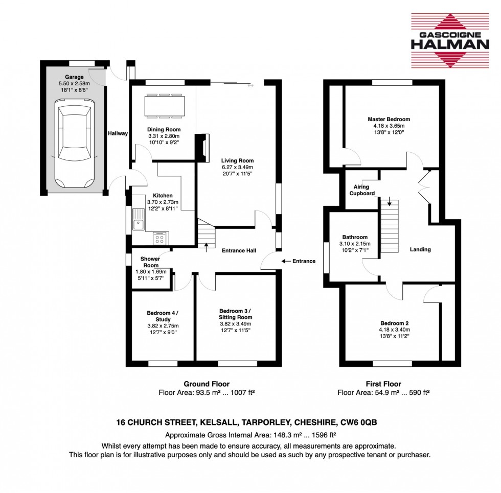 Floorplan for Church Street, Kelsall, CW6