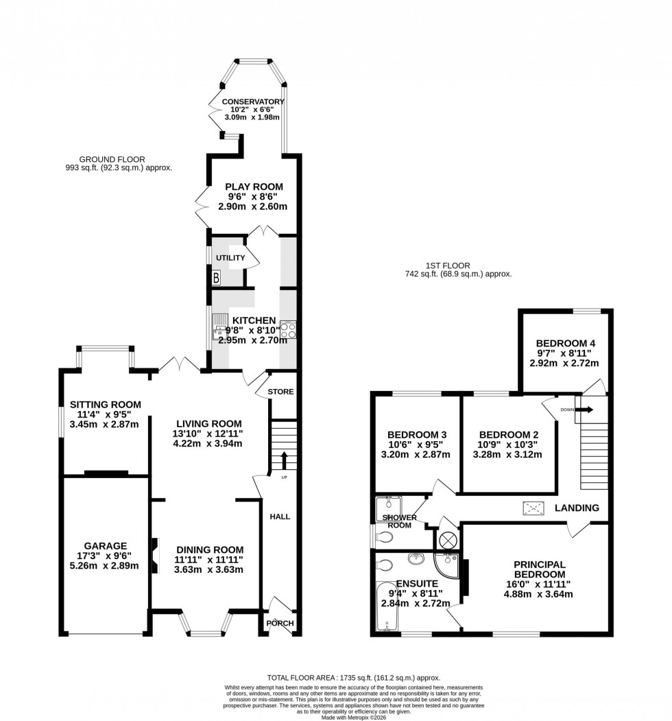 Floorplan for South Oak Lane, Wilmslow, SK9