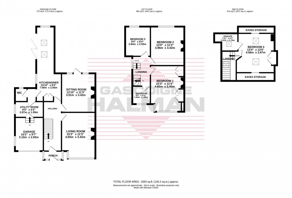 Floorplan for Coral Road, Cheadle Hulme, SK8