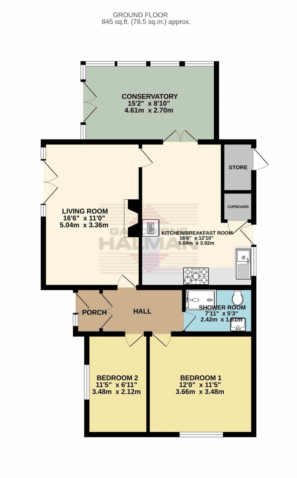 Floorplan for Hadfield Road, Hadfield, SK13