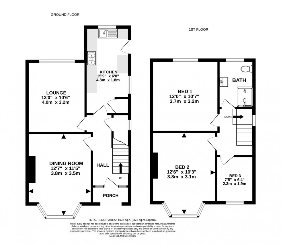 Floorplan for Elmridge Drive, Hale Barns, WA15