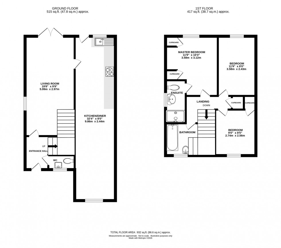 Floorplan for Chestnut Drive, Holmes Chapel, CW4
