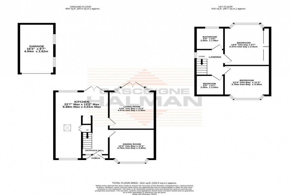 Floorplan for Arcadia Avenue, Sale, M33