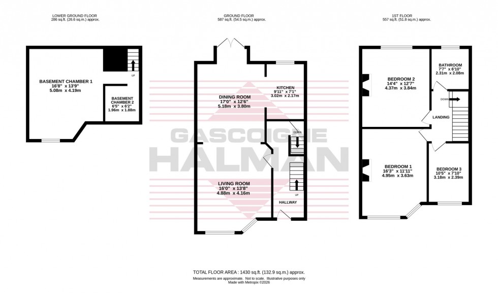 Floorplan for Oakfield Road, Stockport, SK3
