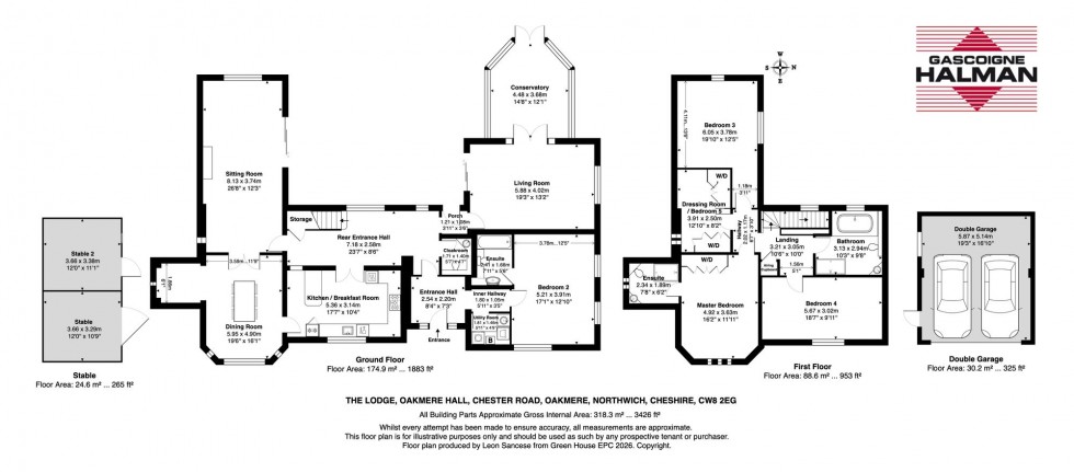 Floorplan for Chester Road, Oakmere, CW8