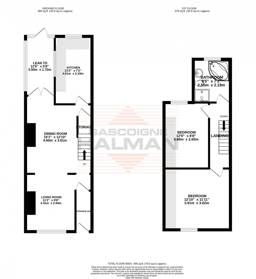 Floorplan for Wolseley Road, Sale, M33