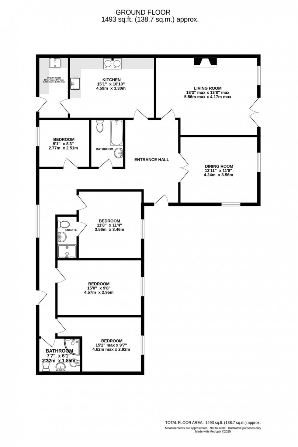 Floorplan for New Road, Moreton, CW12