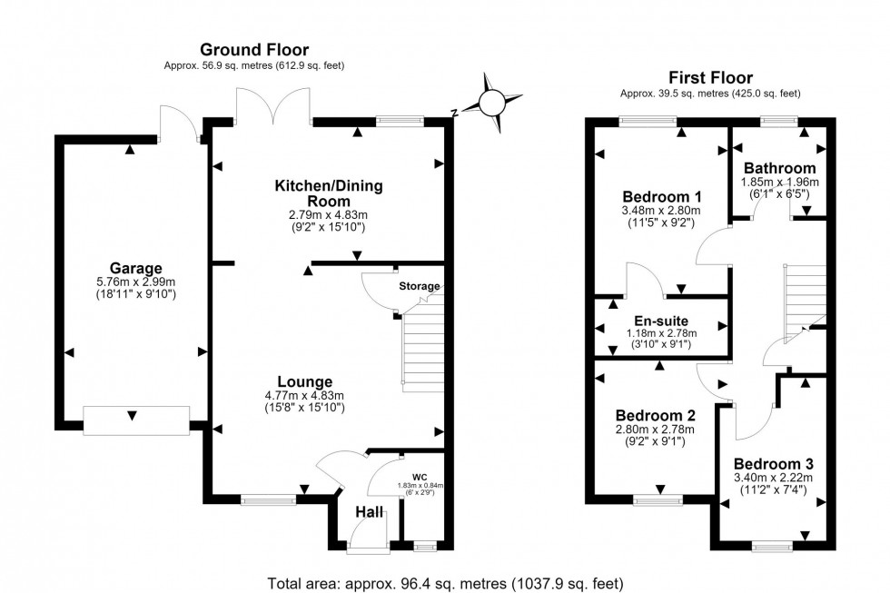 Floorplan for Song Field, Preston Brook, WA7