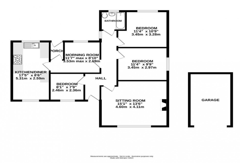 Floorplan for Ridge Lane, Combs, SK23