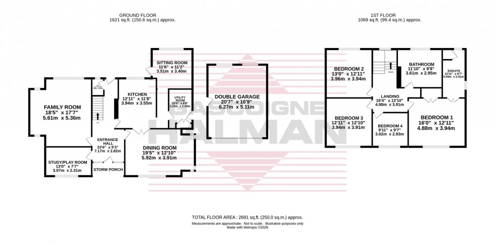 Floorplan for Grove Lane, Cheadle Hulme, SK8