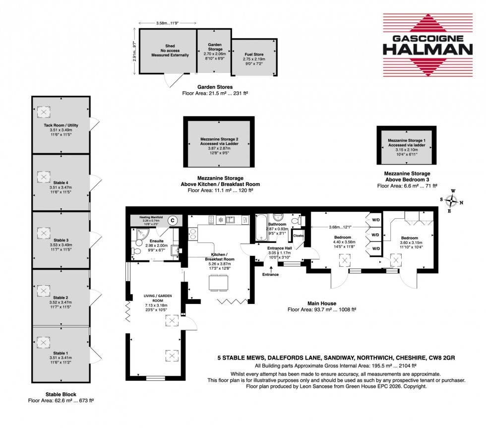 Floorplan for Dalefords Lane, Sandiway, CW8
