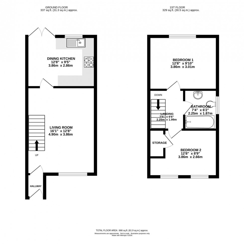 Floorplan for Hasper Avenue, Withington, M20