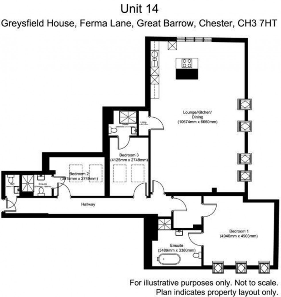 Floorplan for Ferma Lane, Great Barrow, CH3