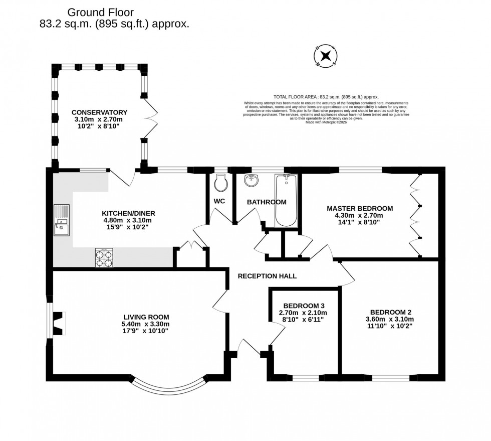 Floorplan for Warren Way, Tarporley, CW6