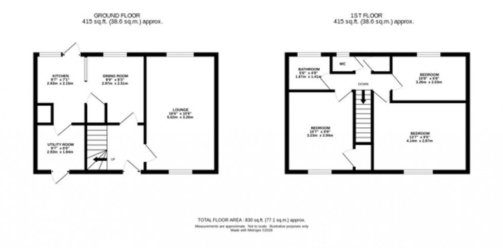 Floorplan for Chatsworth Avenue, Macclesfield, SK11