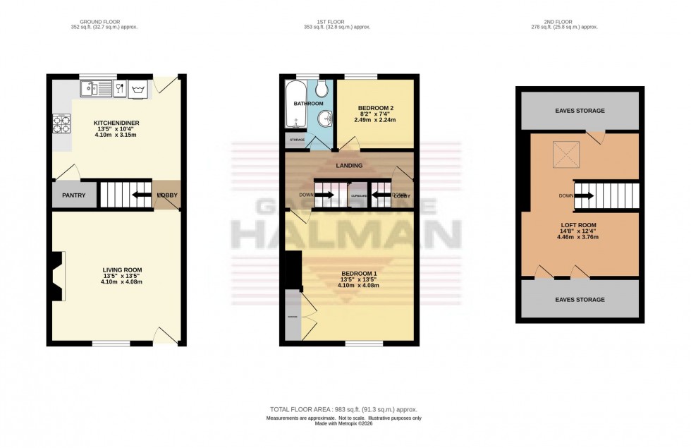 Floorplan for Cottage Lane, Glossop, SK13