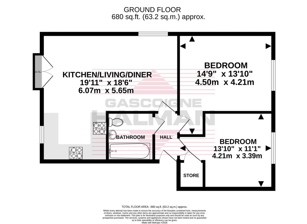 Floorplan for Wentworth Drive, Cheadle, SK8