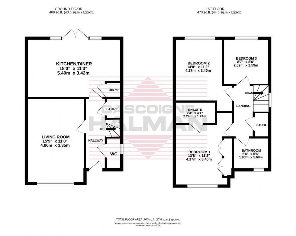 Floorplan for Thompson Close, Woodford, SK7