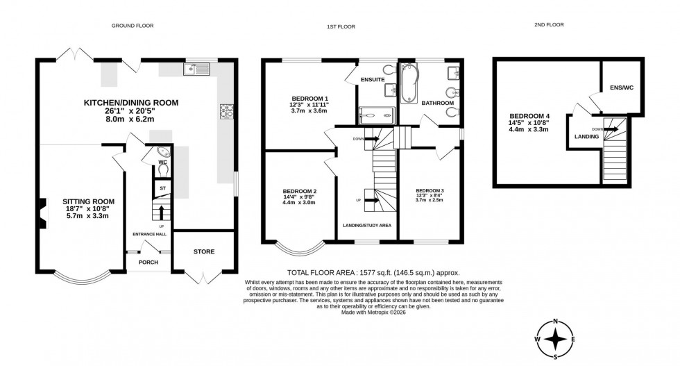 Floorplan for Canterbury Road, Hale, WA15