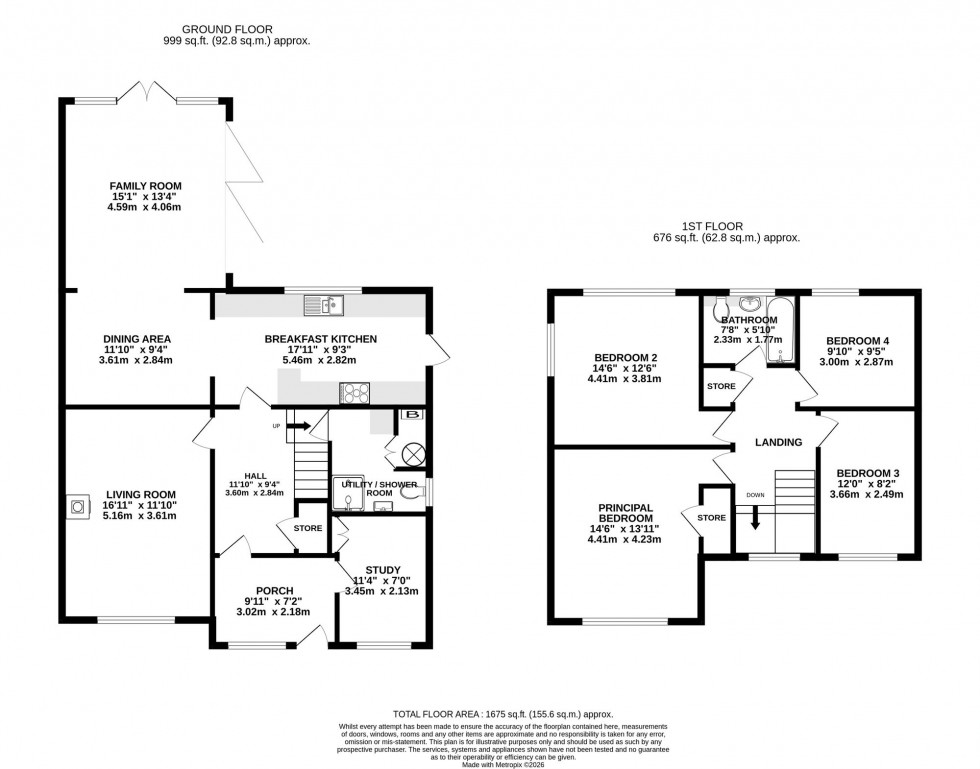 Floorplan for Grange Park Avenue, Wilmslow, SK9