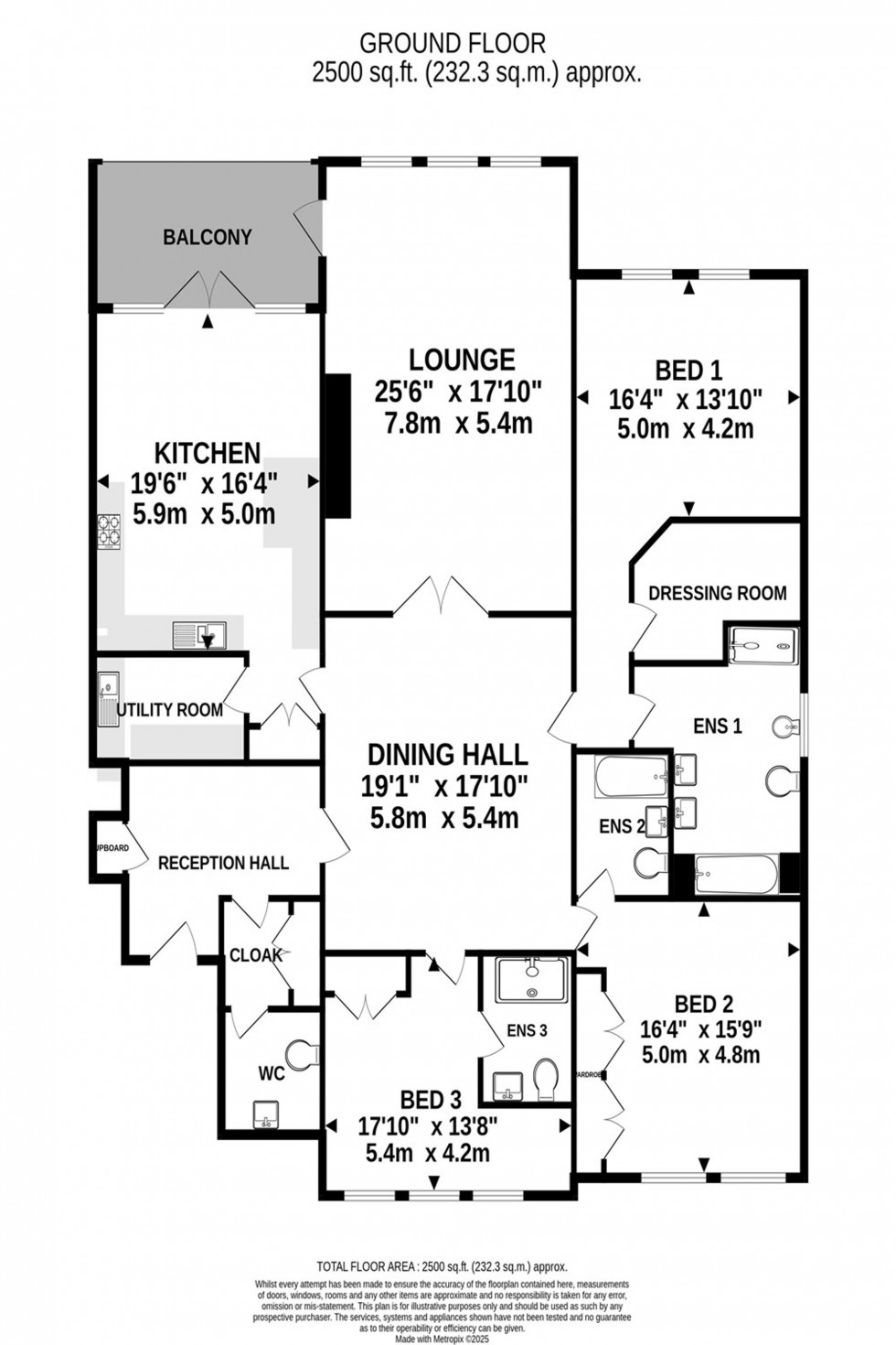 Floorplan for South Downs Road, Bowdon, WA14