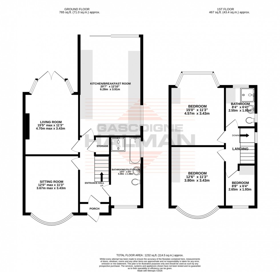 Floorplan for Derbyshire Road South, Sale, M33