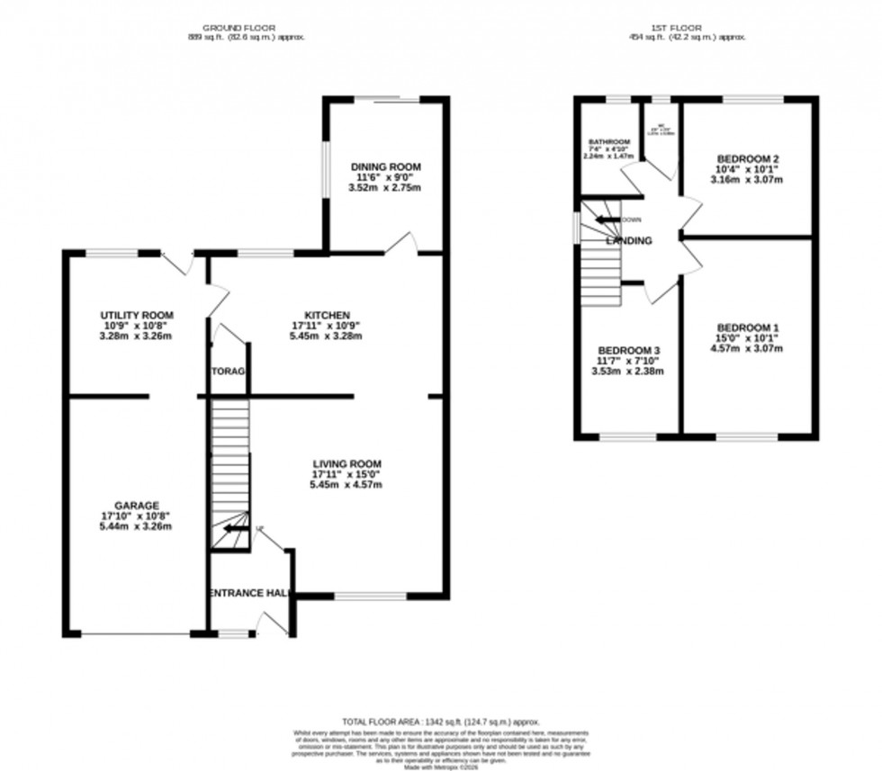Floorplan for Statham Close, Lymm, WA13