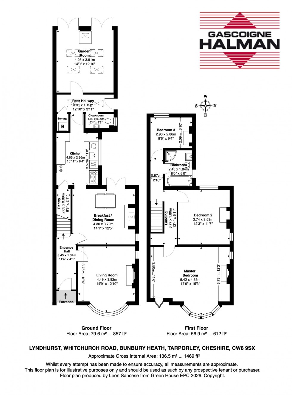Floorplan for Whitchurch Road, Bunbury Heath, CW6