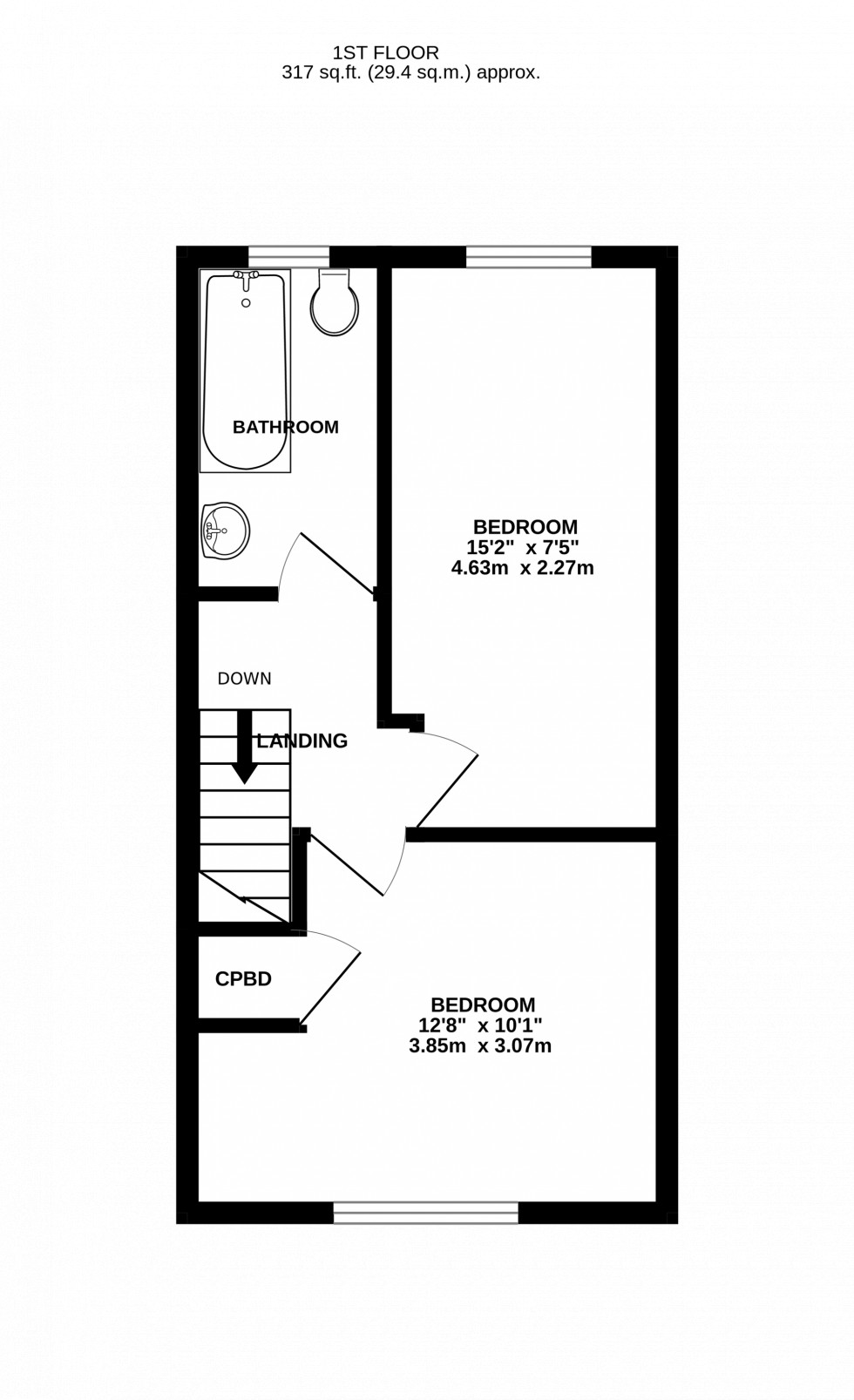 Floorplan for Belgrade Avenue, Chinley, SK23